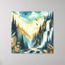 Search for watercolor waterfall art Forest