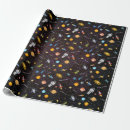 Search for space christmas wrapping paper Vintage