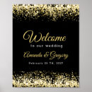 Search for black and gold wedding signs Welcome