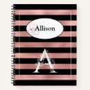Search for rose gold stripes notebooks Elegant