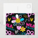 Search for neon flowers postcards Pattern