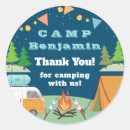 Search for camping birthday party stickers Camp out
