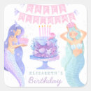Search for little mermaid birthday stickers Pink