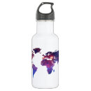Search for world map water bottles Earth