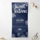 Search for snowflake sweet 16 invitations Elegant