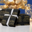 Search for happy wedding anniversary wrapping paper Black
