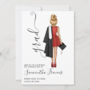 Search for red black white graduation invitations Trendy