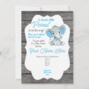 Search for wood baby boy shower invitations Elephant