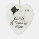 Search for snowman couple christmas tree decorations Anniversary