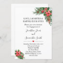Search for holiday engagement party invitations Poinsettia