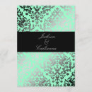 Search for mint green and black wedding invitations Damask