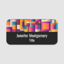 Search for abstract background name tags badges Colourful