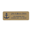 Search for gold anchor return address labels Sailing