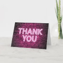 Search for neon lights thank you cards Modern