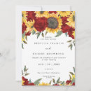 Search for red sunflower wedding invitations Boho