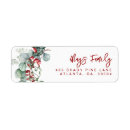 Search for holly and pine return address labels Elegant