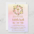 Search for pink floral christening invitations Daughter