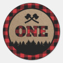 Search for lumberjack birthday stickers Plaid