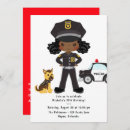 Search for police officer birthday invitations Cop
