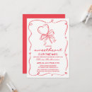 Search for sweetheart baby shower invitations Coquette bow