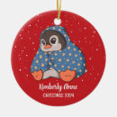Search for cute penguin christmas decor Watercolor illustration