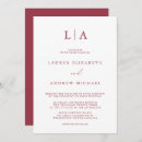 Search for wine red wedding invitations Minimalist