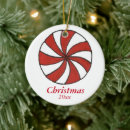 Search for red and white candy christmas tree decorations Peppermint