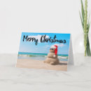 Search for snowman on beach christmas cards Sand