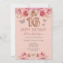 Search for pink butterfly sweet 16 invitations 16th birthday party