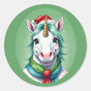 Search for unicorn christmas stickers Santa claus