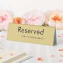 Search for reserved tabletop signs Simple