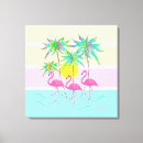 Search for pink flamingo art Palm trees