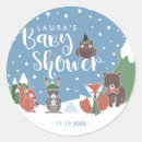 Search for winter woodland baby shower stickers Snow
