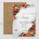Search for rustic country teal wedding invitations Turquoise