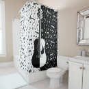 Search for guitar shower curtains Black