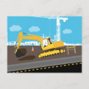 Search for construction birthday postcards Excavator