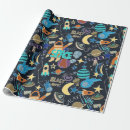 Search for outer space wrapping paper Ufo