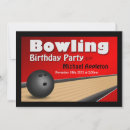 Search for adult bowling party invitations Red