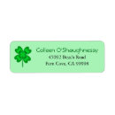 Search for irish shamrock return address labels Whimsical