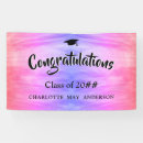 Search for pink graduation banners High school graduation