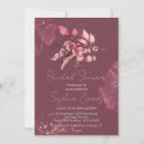 Search for burgundy red bridal shower invitations Boho