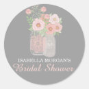 Search for mason jar bridal shower stickers Pink