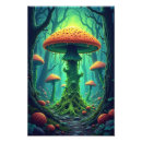 Search for glowing mushrooms posters Green