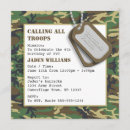 Search for military square invitations camouflage