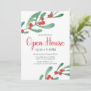 Search for corporate open house invitations Holly and berries