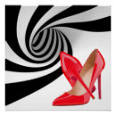 Search for red high heels posters White