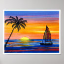 Search for sunset sail posters Sailboat
