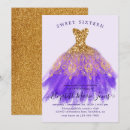 Search for purple dress birthday invitations Gown