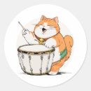 Search for playing drums stickers Cat