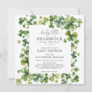 Search for 4 leaf clover square invitations Elegant